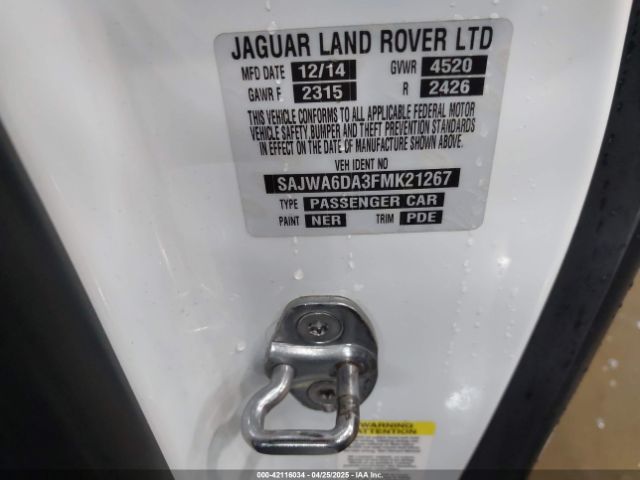 SAJWA6DA3FMK21267 Jaguar F-TYPE R