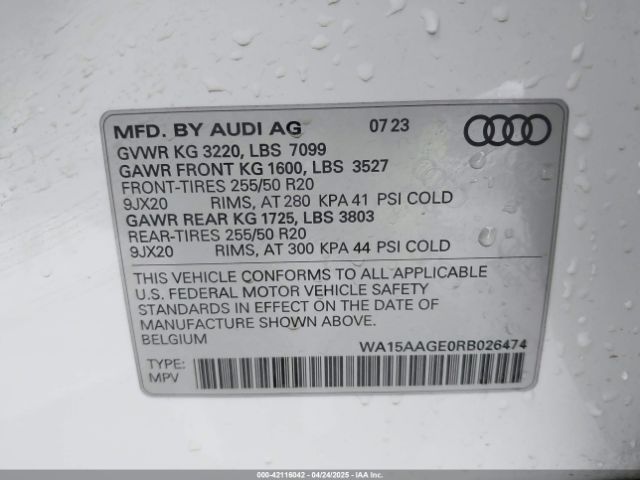 2024 AUDI Q8 E-TRON WA15AAGE0RB026474 Photo 8