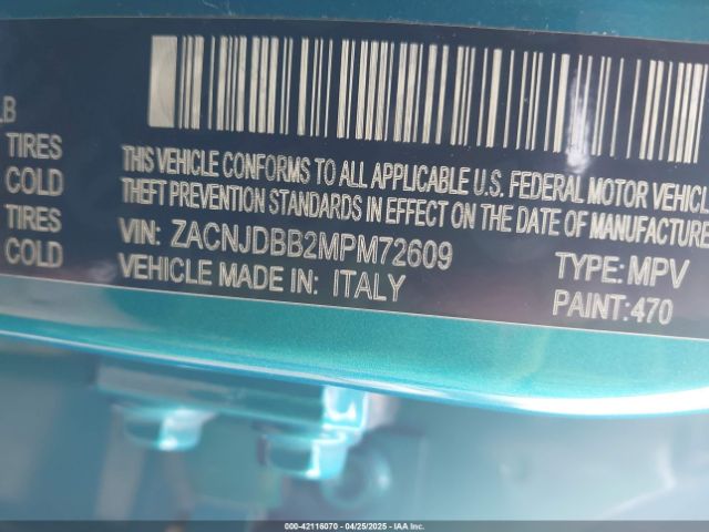 ZACNJDBB2MPM72609 Jeep Renegade Latitude 4x4