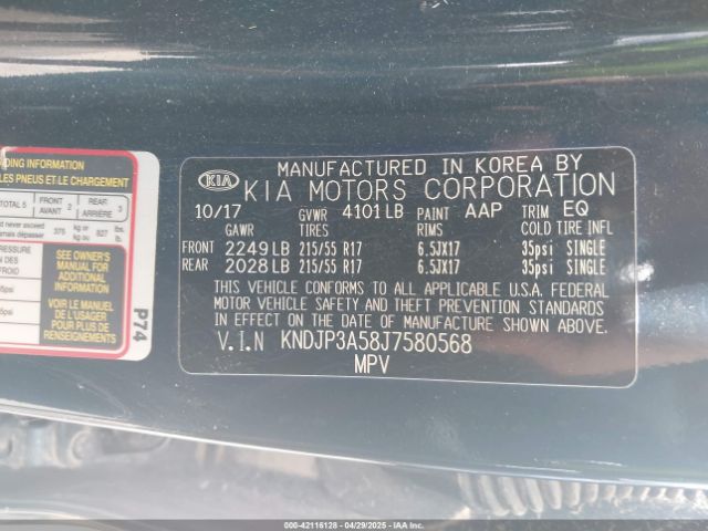 KNDJP3A58J7580568 KIA SOUL +