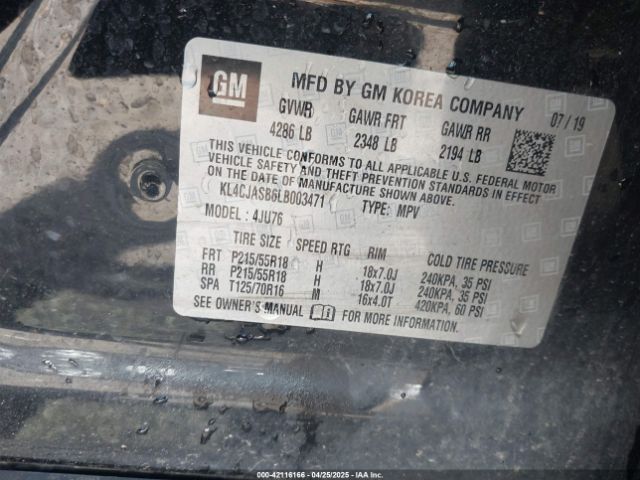 2020 BUICK ENCORE KL4CJASB6LB003471 Photo 8