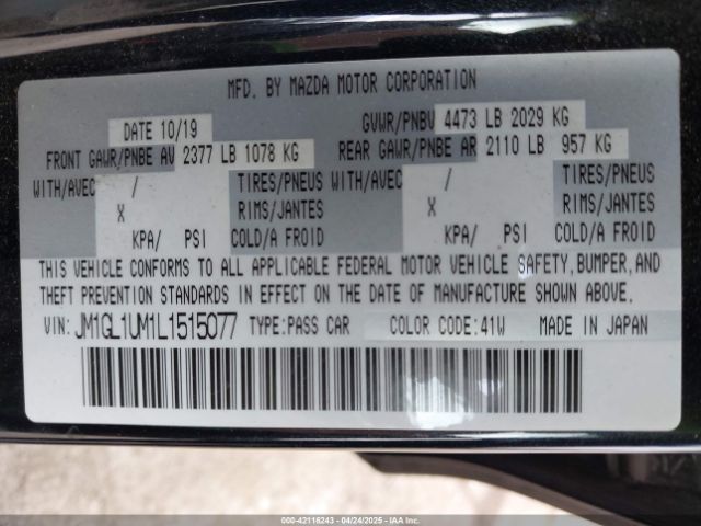 JM1GL1UM1L1515077 Mazda Mazda6 Sport