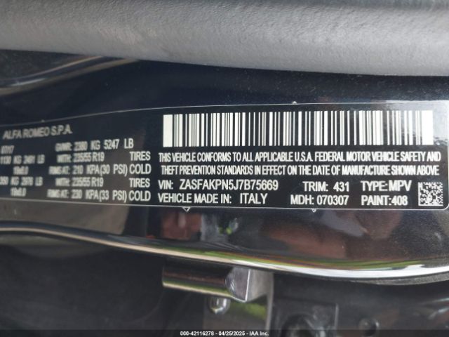ZASFAKPN5J7B75669 Alfa Romeo Stelvio Sport Awd