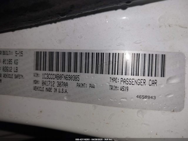 1C3CCCAB0FN690385 Chrysler 200 Limited