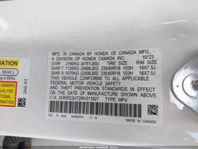 2024 HONDA CR-V 2HKRS3H72RH311627 Photo 8