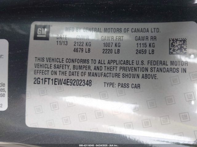 2G1FT1EW4E9202348 Chevrolet CAMARO 2SS