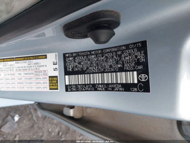 JTDZN3EU7FJ023672 Toyota Prius V Five