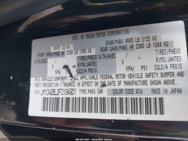 JM1CW2BL2F0184901 Mazda Mazda5 Sport