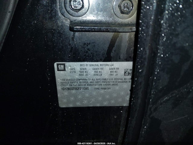1G1ZB5ST6GF211340 Chevrolet MALIBU LS
