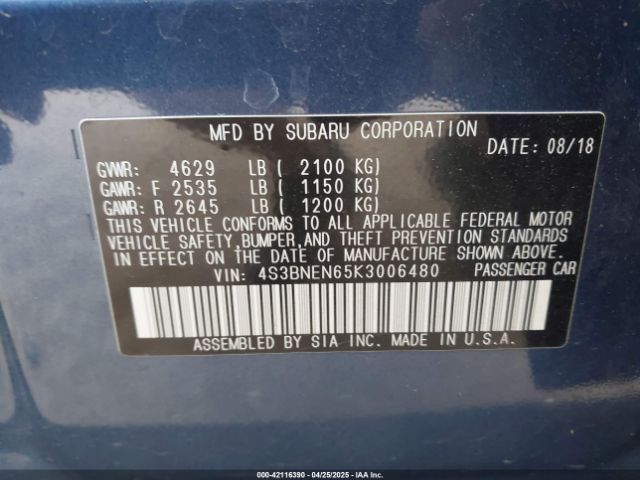 4S3BNEN65K3006480 Subaru Legacy 3.6r Limited
