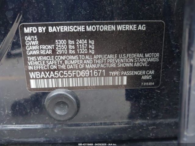 2015 BMW 535D WBAXA5C55FD691671 Photo 8