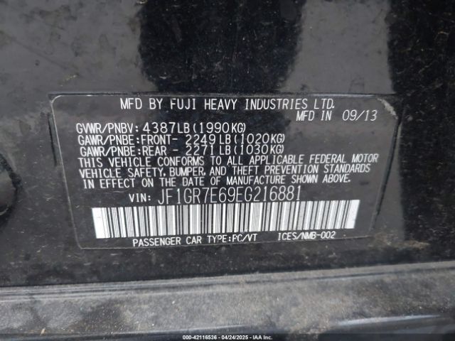 2014 SUBARU IMPREZA WRX JF1GR7E69EG216881 Photo 8