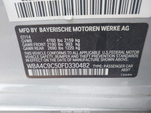 WBA4C9C50FD330482 BMW 428 Gran Coupe Xdrive