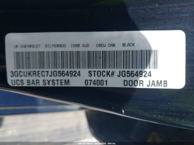 3GCUKREC7JG564924 Chevrolet Silverado 1500 2lt