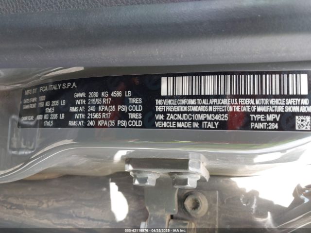 ZACNJDC10MPM34625 Jeep Renegade