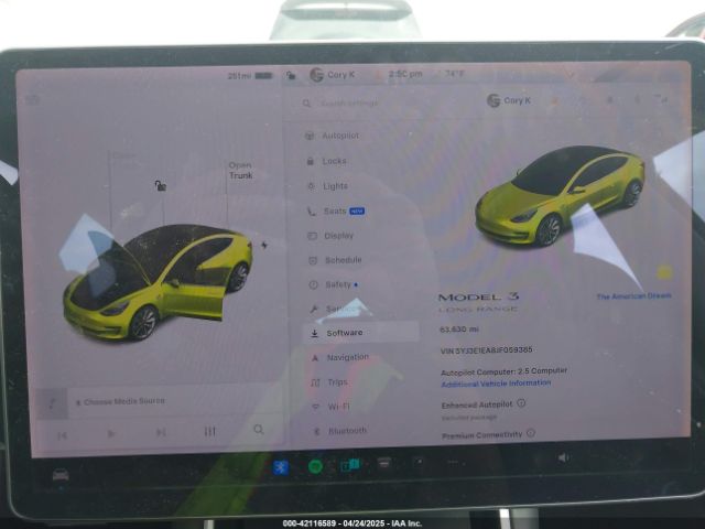5YJ3E1EA8JF059385 Tesla Model 3 Long Range/mid Range