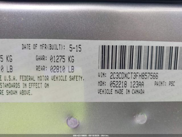2C3CDXCT3FH857566 Dodge CHARGER R/T