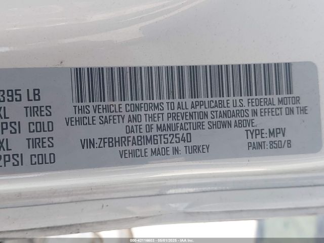 ZFBHRFAB1M6T52540 RAM Promaster City Tradesman