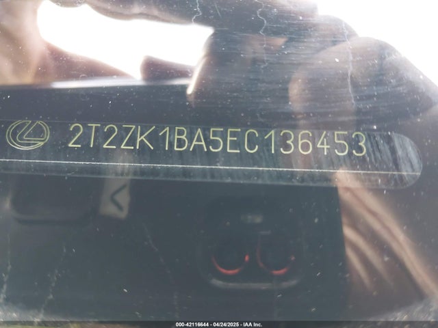 2T2ZK1BA5EC136453 Lexus 2gr-fe