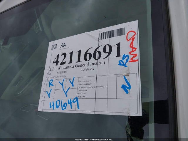 JF1GPAV62FH216252 Subaru 2.0l na