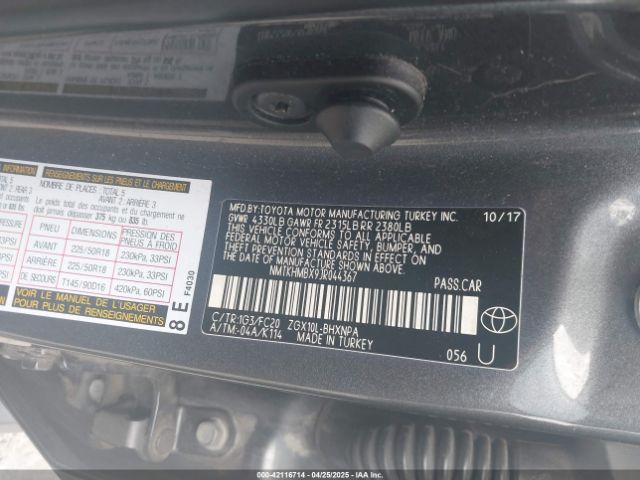 NMTKHMBX9JR044367 Toyota C-hr Xle Premium