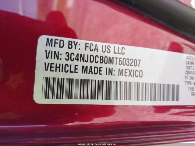 3C4NJDCB0MT603207 Jeep Compass Limited 4x4
