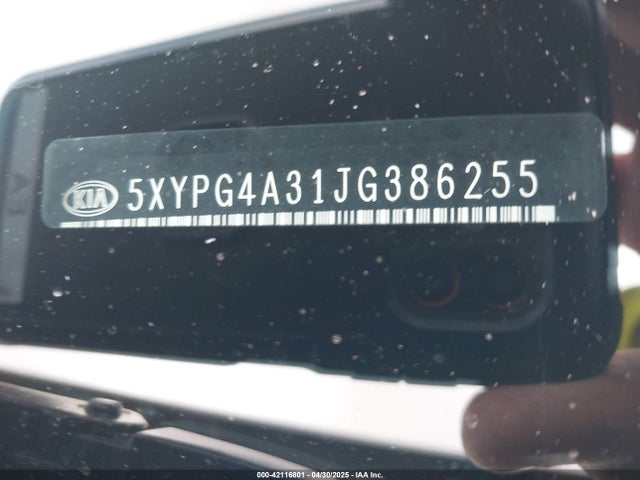 5XYPG4A31JG386255 KIA Sorento 2.4l Lx