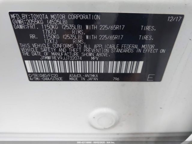 2018 TOYOTA RAV4 JTMWFREV9JJ732074 Photo 8