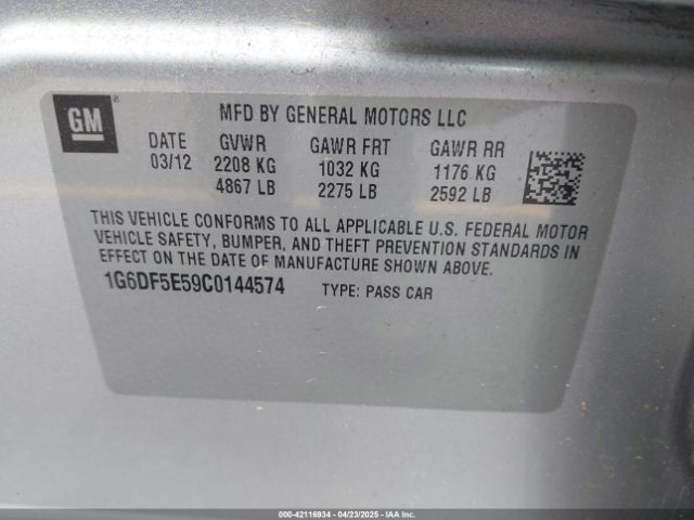 2012 CADILLAC CTS 1G6DF5E59C0144574 Photo 8