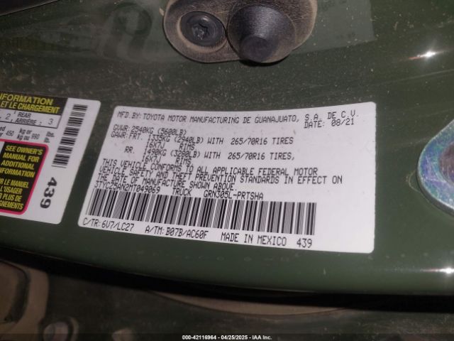 2021 TOYOTA TACOMA 4WD 3TYCZ5AN2MT049069 Photo 8