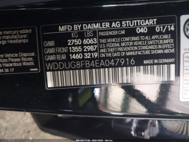 WDDUG8FB4EA047916 Mercedes-Benz S-class S 550