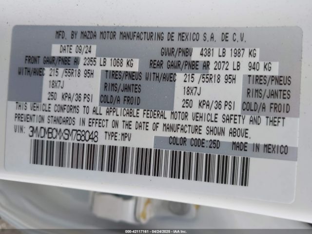 3MVDMBCMXSM768048 Mazda Cx-30 2.5 S Preferred Package