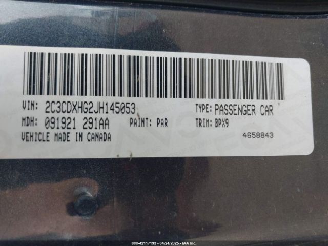2018 DODGE CHARGER 2C3CDXHG2JH145053 Photo 8
