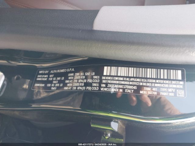 ZASFAKAN7J7B99545 Alfa Romeo Stelvio Awd