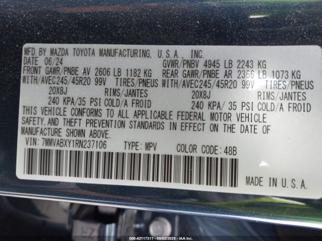 7MMVABXY1RN237106 Mazda Cx-50 2.5 Turbo