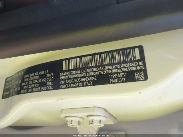 ZACCJBDB3HPE47042 Jeep Renegade Limited 4x4