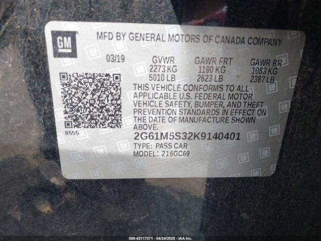2019 CADILLAC XTS 2G61M5S32K9140401 Photo 8