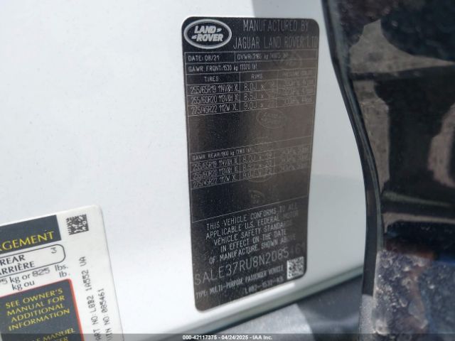 SALE37RU8N2085461 Land Rover Defender 110 X-dynamic Hse
