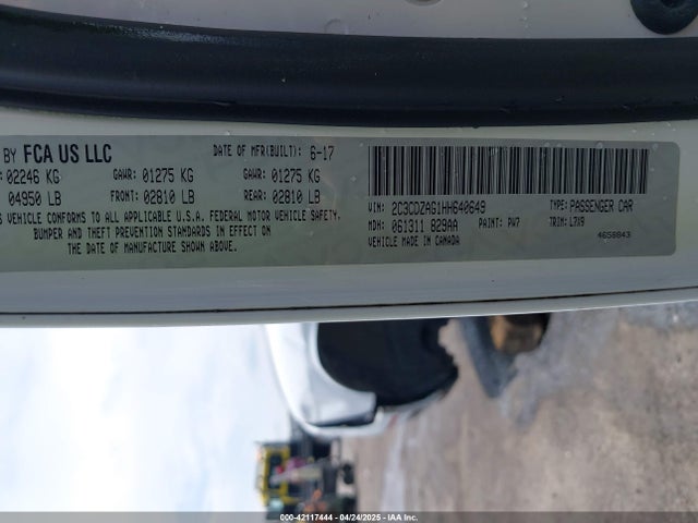 2C3CDZAG1HH640649 Dodge Challenger Sxt