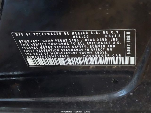 3VW637AJ2EM212692 Volkswagen Jetta Hybrid Sel Premium