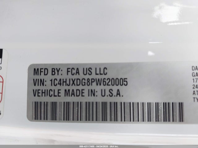 1C4HJXDG8PW620005 Jeep Wrangler 4-door Sport S 4x4