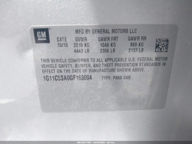 2016 CHEVROLET MALIBU LIMITED 1G11C5SA0GF163004 Photo 8