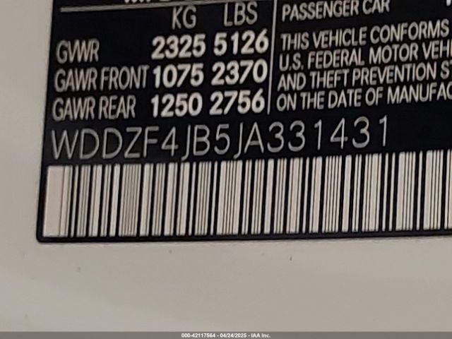 WDDZF4JB5JA331431 Mercedes-Benz E 300