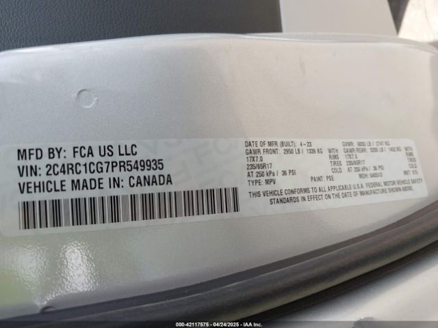 2023 CHRYSLER VOYAGER 2C4RC1CG7PR549935 Photo 8