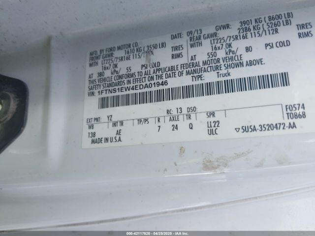 1FTNS1EW4EDA01946 Ford E-150 Commercial