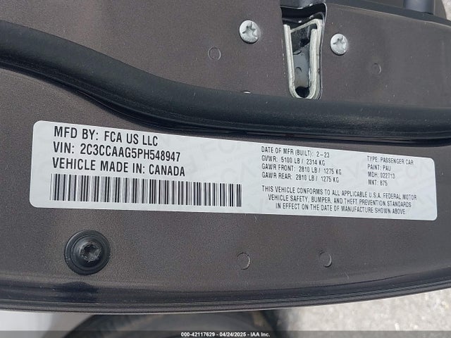 2C3CCAAG5PH548947 Chrysler 2023