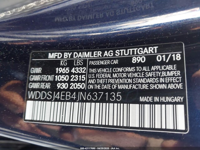 Mercedes-Benz CLA 250 2018 WDDSJ4EB4JN637135 Image 9