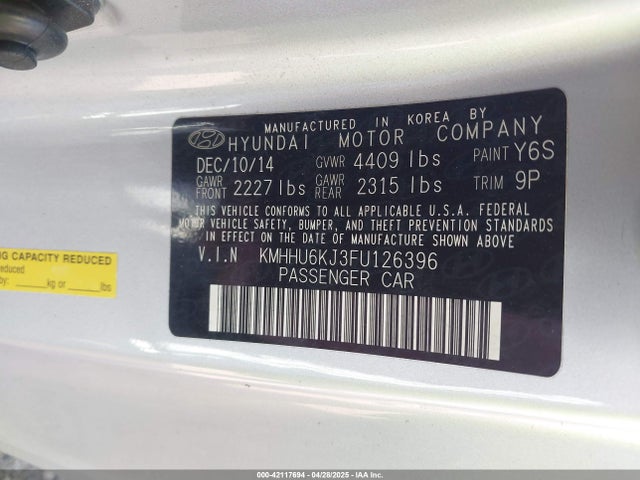 KMHHU6KJ3FU126396 Hyundai Genesis 3.8 Ultimate
