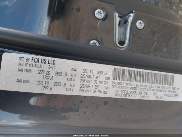 1C4PJLLB0JD511454 Jeep Cherokee Latitude Plus Fwd