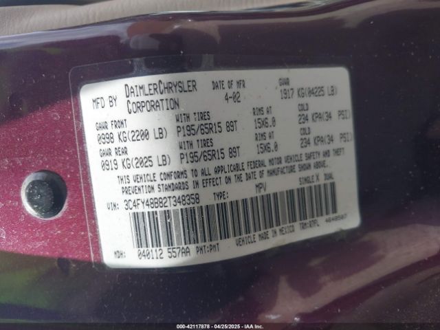 2002 CHRYSLER PT CRUISER 3C4FY48B82T348358 Photo 8